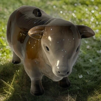 Creative Co Op Cow Cookie Jar Vintage -image