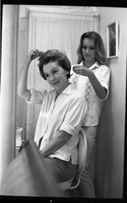 Mia Farrow at home Maureen O'Sullivan 1960's Original 35mm Camera Negative-image