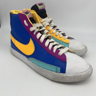 Nike US Women 8.5 Blazer (kids 7y) Mid GS 'Aurora Purple Orange' Sneakers -image