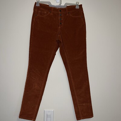 Universal Thread Corduroy Pants Womens 6 / 28 Reg Burnt Orange Mid Rise Skinny-image