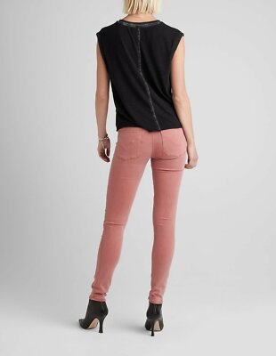 Hudson Nico Mid-Rise Skinny Jeans in Distressed Persimmon ( 26 ) -image