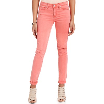 JOE'S JEANS SKINNY ANKLE in NECTAR coral pink sateen twil stretchy jeans 24-image