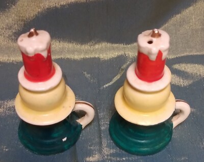 Mid Century Christmas candles/ salt and pepper shakers/Christmas Decor/Nostalgic-image