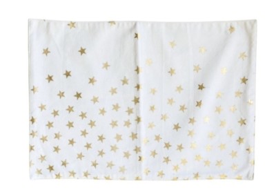 Creative Co-Op XM1653A Cotton Placemats with Gold Stars 19