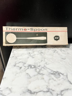 Mid Century Mod Thermo Spoon Gaydell Thermometer Spoon Orange, Untested-image