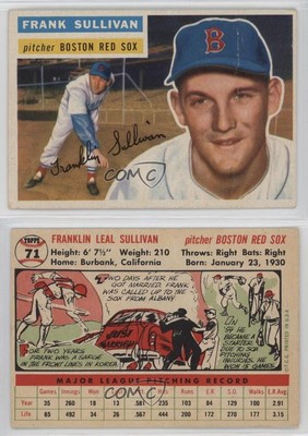 1956 Topps Frank Sullivan (White Back) #71-image