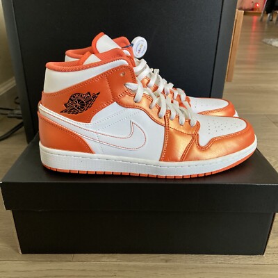 Jordan 1 Mid SE Electro Orange 2021 US 10 Men's-image