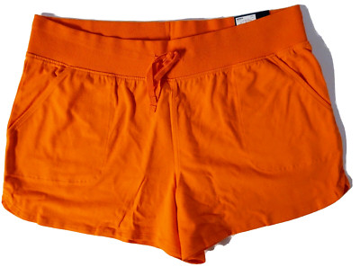 Women's Tek Gear Essential Cotton Blend Shorts Mid-Rise Orange Jazz L-image