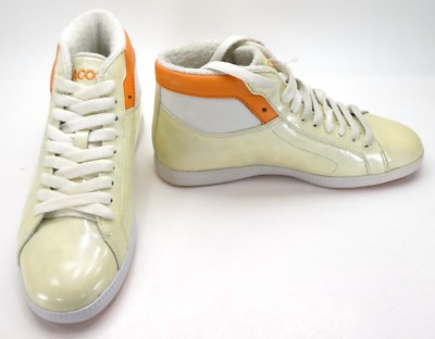LaCoste Shoes Graduate Funk Mid Cream/Orange Sneakers Womens 5.5-image
