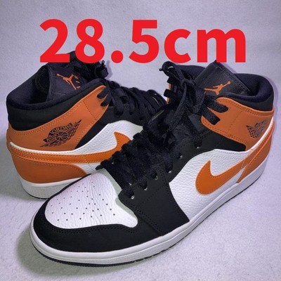 Jordan  Men 10.5US Air Jordan 1 Mid Black Orange White-image
