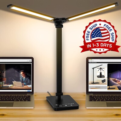 Lampara LED Lamparas De Mesa Para Oficina Y Cuarto Luz Escritorio Estudiar NUEVO-image