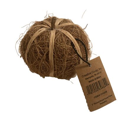 Creative Co-Op Dried Natural Coco Fiber & Raffia Pumpkin Filler-image