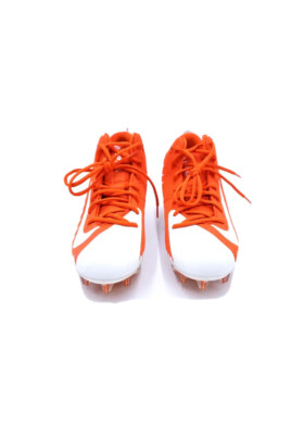 Nike Alpha Menace Pro Mid Football Cleats White Orange 884527-801 (Size 12 Mens)-image