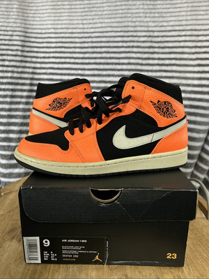 Air Jordan 1 Mid Black Cone Size 9 -554724 062-image