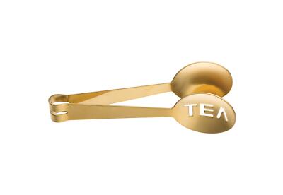 Creative Co-Op Gold Electroplated Stainless Steel Tea Tongs Flatware-image
