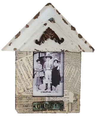 Creative Co-op Metal Wood  Photo Frame Country House  5