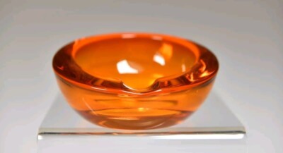 Viking Glass Horseshoe Ashtray Persimmon-image