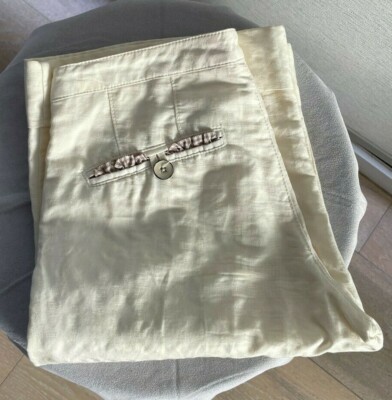 HUGO BOSS ORANGE LADIES LINEN SHORTS WHITE CREAM  WORK SMART CASUAL XS USED-image