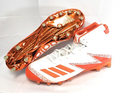 Mens Adidas Mid High DA9081 118241063 White Orange Football Soccer Cleats Shoes-image