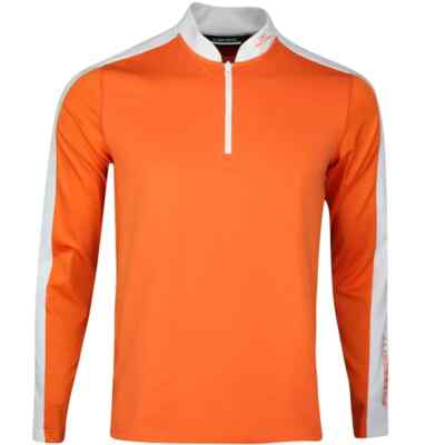 J. Lindeberg Men's Ry Golf Mid Layer GMJS03715 I093 Orange Medium NWT-image