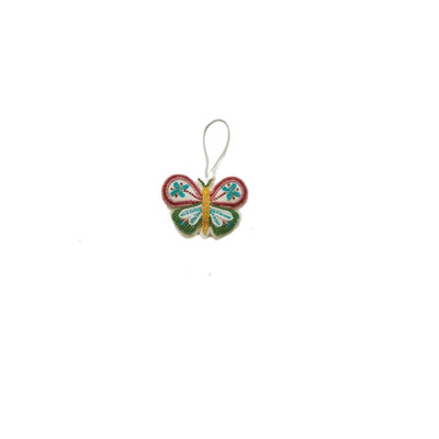 Creative Co-op Butterfly Yellow Body with Round Wings Ornament Bauble-image