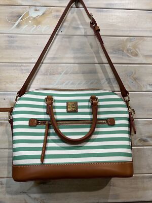 DOONEY & BOURKE SULLIVAN DOMED ZIP ZIP  Green / White SATCHEL-image