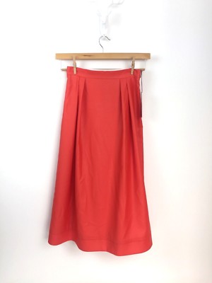 CG Chris Gelinas Circle Skirt Mid Length Poppy Red Orange MADE IN USA NEW $695-image