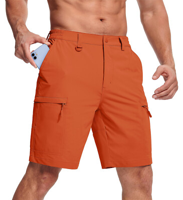 Men's Cargo Shorts Quick Dry Water-Resistant Ripstop Hiking Fishing Casual Pants-image