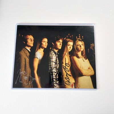 BUFFY THE VAMPIRE SLAYER cast signed 8x10 photo Alyson Hannigan, Whedon, Brendon-image