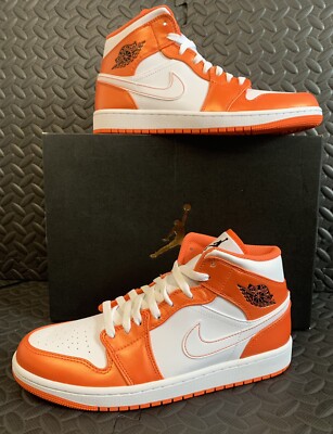 Air Jordan Mid 1 SE Men's Size 9.5, Electro Orange, Nike DM3531 800 NEW WITH BOX-image