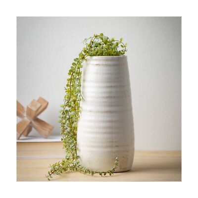 Sullivans Tall Decorative Farmhouse Off-White Single Ceramic Vase, Home Décor...-image