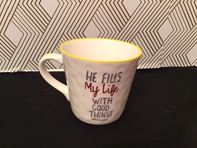 Creative Co-Op Coffee Mug “He Fills My Life With Good Things” -image