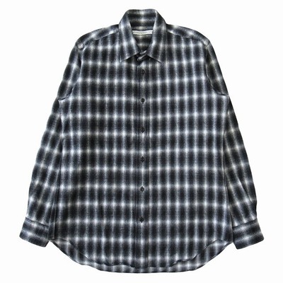 John Lawrence Sullivan 18AW Regular Collar Shirt Black/White/Grey Size 44-image