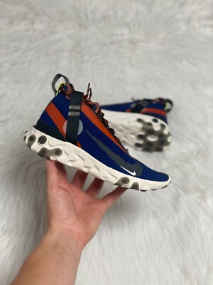 2018 Nike React Runner Mid WR ISPA Blue Void AT3143-400 NEW Mens Size 4 WMNS 5.5-image