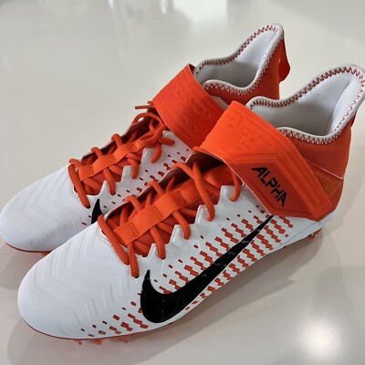 Nike Alpha Menace Pro 2 Mid Football Cleats Men's 11.5 Orange White BV3945-103-image