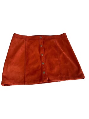 NOBO Burnt Orange Snap Front Mini Skirt Size 19 New with Tags-image