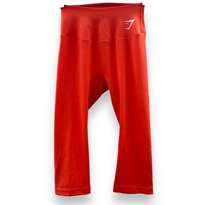 Gymshark Pink Orange Mid Rise Capri Leggings Sz XS-image