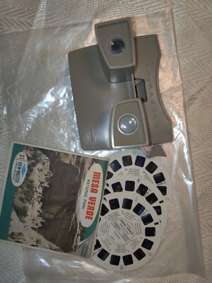 Vtg View-Master Tan Viewer 3 Reels Mesa Verde Park Series Colorado Preowned-image