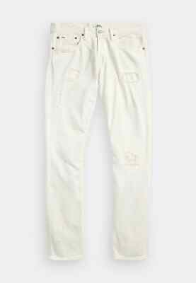 $198 Polo Ralph Lauren Sullivan Slim Distressed Jeans in Glengate White, 38X32-image