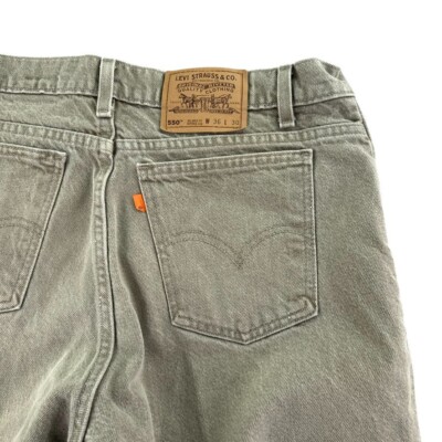 Vintage Levis 550 Jeans 36x30 (Fit 34x28) Relaxed Fit Orange Tab Grunge USA Made-image