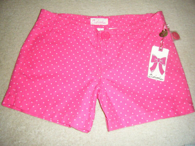 NWT OUTLOOKS ORANGE POLKA DOT COTTON SHORTS SIZE 7-image
