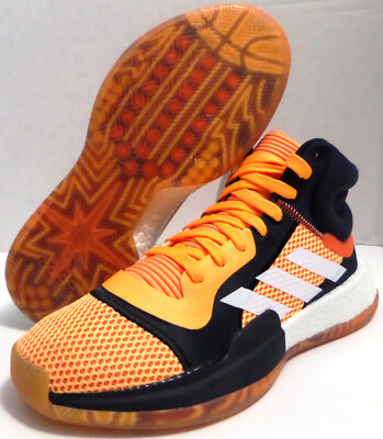 RARE Men adidas Marquee Mid Vegas Sz 9 BOOST Basketball Shoe Orange White Black-image