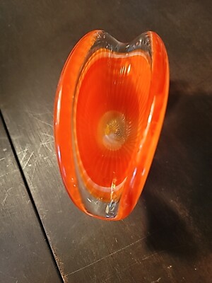 Vintage Orange Art Glass - 3.5
