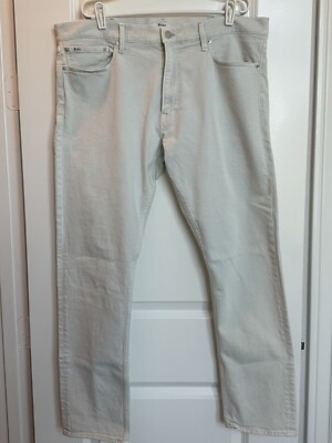 Polo Ralph Lauren Jeans Men's 38x32 White Blue Hue The Sullivan Slim Stretch-image