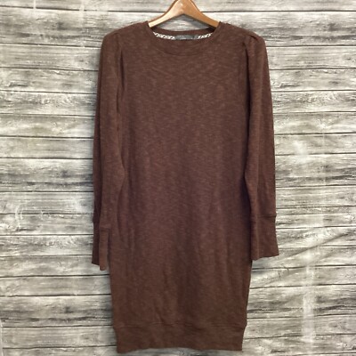 prAna Zada Sweater Dress Womens Small Orange Long Sleeve Outdoor Active-image
