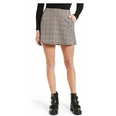 LA LA Land Creative Co Women's Plaid Miniskirt Black/Rust XSmall MSRP $39-image