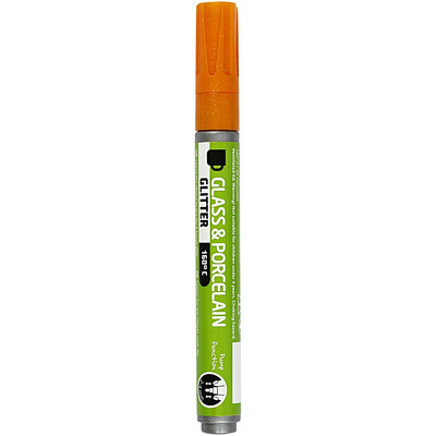 Creativ Company Glass & Porcelain Markers, Orange, One Size-image