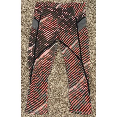 Athleta Orange, Gray, Black Legging mid-Calf Capri XS-image