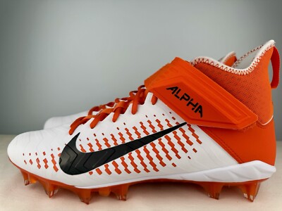 Nike Alpha Menace Pro 2 Mid Football Cleats Orange White Mens Size 12.5-image