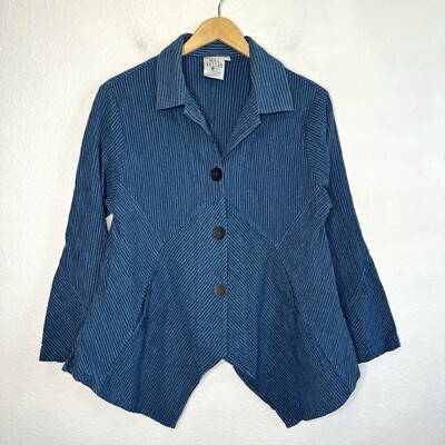 Mill Valley Clothing Company Women’s Small Hobo Shirt Blue Striped Tunic Top-image